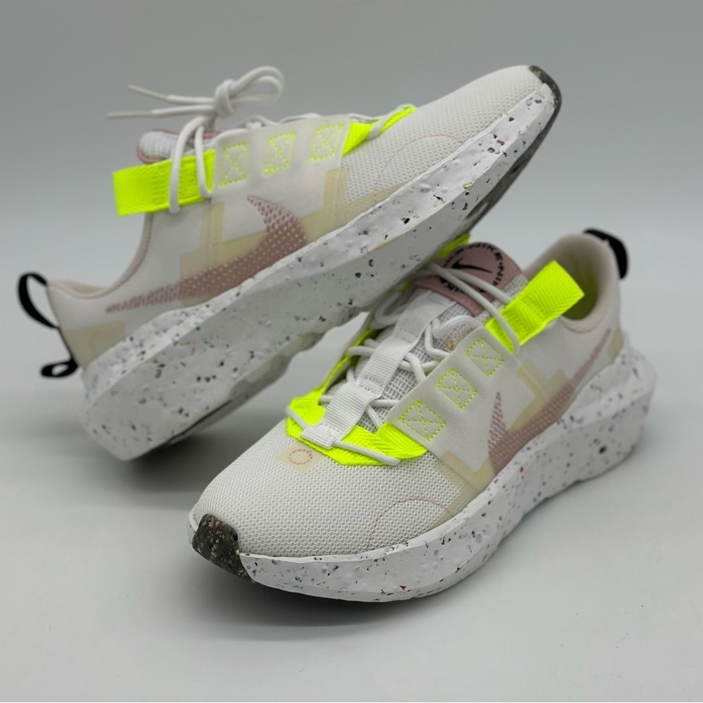 White and Yellow Chunky Sneakers with Neon Accents